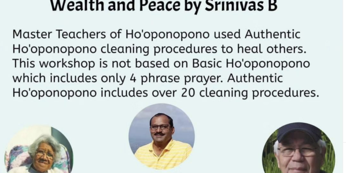 Online Ho’oponopono Workshop for Health, Wealth And Peace